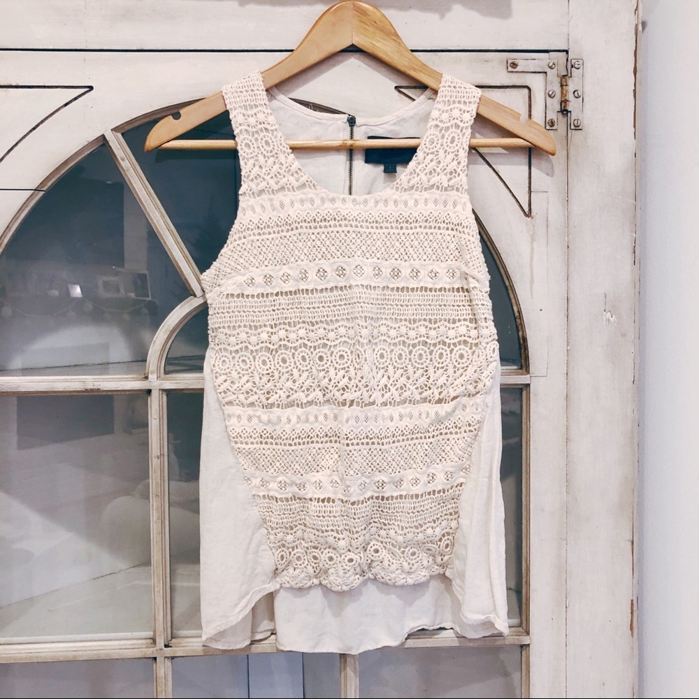 Anthropologie Sunday in Brooklyn Lace tank